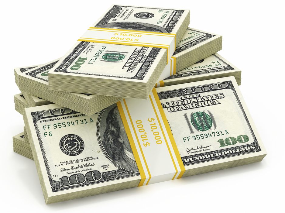 stack of $100 bands